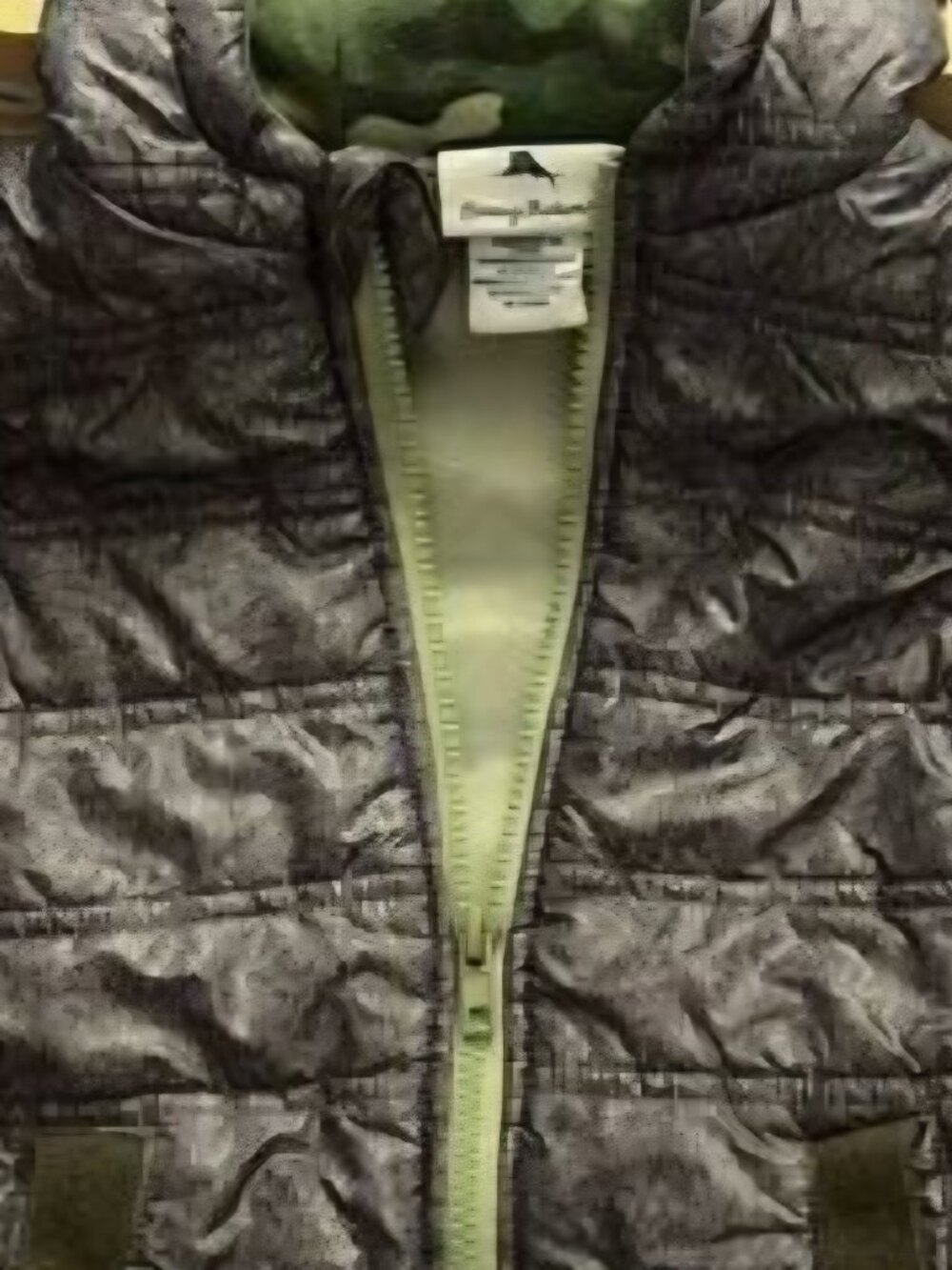 Tommy Bahama grey puffer Green Fun camo Camping lined outdoor hoodie vest 2T - Picture 2 of 7